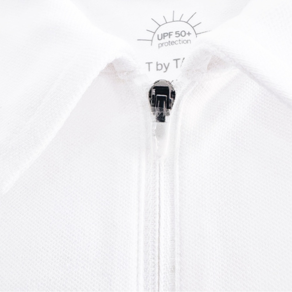 💚T by Talbots White Sleeveless Polo with Embroidery - Picture 4 of 9